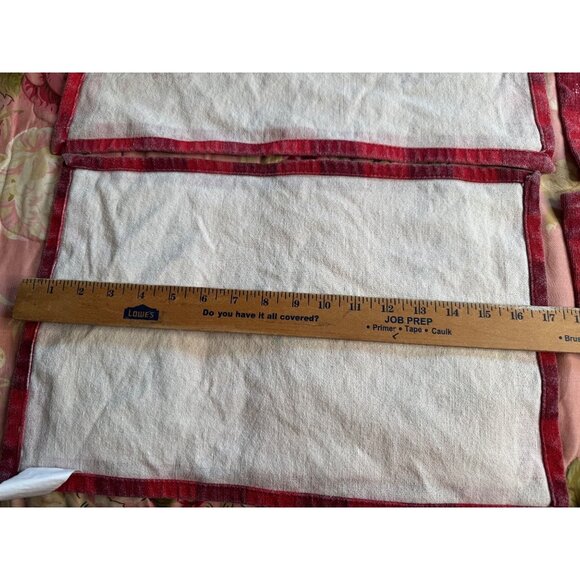 6 VTG East West Holiday Placemats Snowman Reversible table top decor granny read - Picture 11 of 13